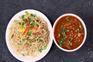 Chicken In Hot Garlic+ Veg Noodles