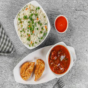 Veg Ball Manchurian + Veg Fried Rice