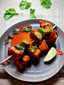 Mushroom Achari Tikka