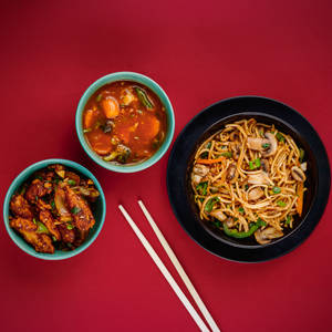 Mushroom Noodles Combo