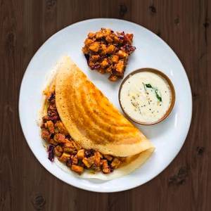 Paneer Masala Dosa with Sambar Chatni