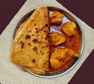 3 Plain Paratha + Chicken Curry (4 Pc)