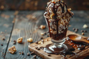 Chocolate Almond Sundae