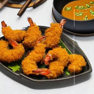 Golden Brown Fried Tiger Prawans