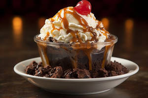 Caramel Brownie Sundae