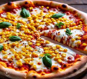 Corn cheese pizza