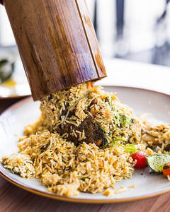 Bamboo Mutton Biryani ( No Egg )