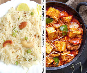 Plain Pulao + Kadai Paneer (half)