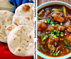 2 Tandoori Roti + Chilli Chicken(half)