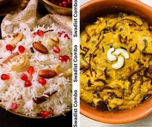 Kashmiri Pulao+reshmi Chicken Masala