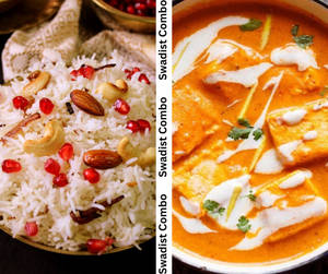 Kashmiri Pulao + Paneer Butter Masala(half)