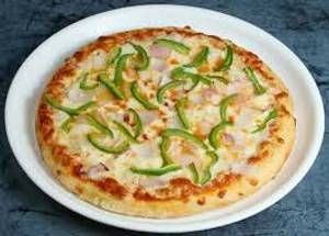 Cheese Onion And Cheese Capsicum Pizza