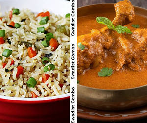 Veg Fried Rice+ Chicken Kasha