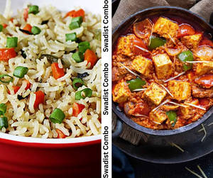 Veg Fried Rice + Kadai Paneer (half)