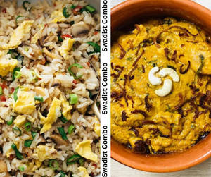 Chicken Fried Rice+resmi Chicken Masala(half)
