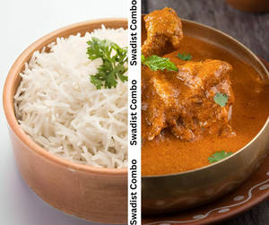 Plain Rice With Chicken Kasha