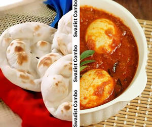 2 Bt Tandoori Roti + Egg Curry With Aloo(2eggs)