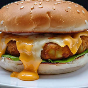 Cheese Aloo Tikki Burger