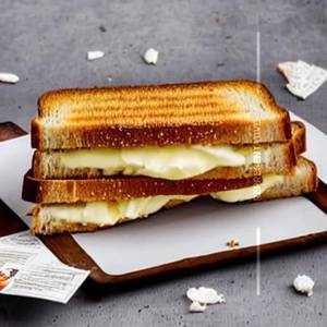 Plain Bread Butter Jam Sandwich