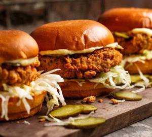 Fried chicken burger