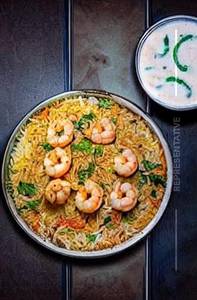 Prawns biryani