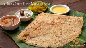 Ghee Onion Rava Masala Dosa