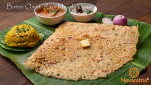 Butter Onion Rava Masala Dosa