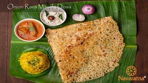 Onion Rava Masala Dosa