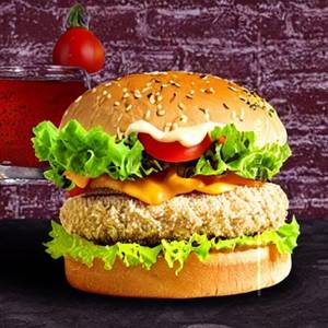 Cheesy chicken burger