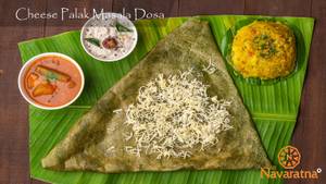 Cheese Palak Masala Dosa