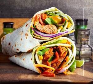 Peri peri chicken wrap