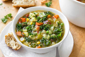 Veggies In A Clear Water Broth