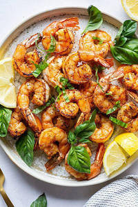 Wok Tossed Prawns Lemon Basil - Starter
