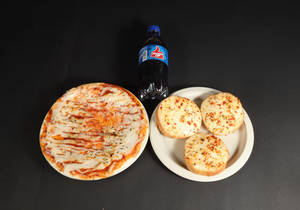 Margherita Cheese Pizza [7 Inches] With Cheese Chilli Garlic Bread