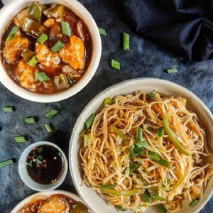 Veg Noodles. + Gobi Manchurian