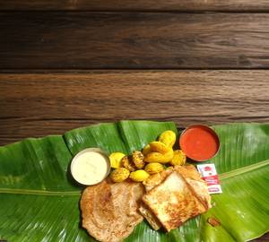 Sweet Godhuma Dosa + Guntapunugulu (12 Pieces ) + Bread Omlette