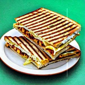 Paneer cheesy panini sandwich