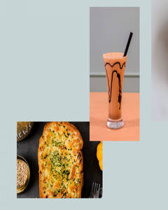 Iced Mocha & Garlic Bread