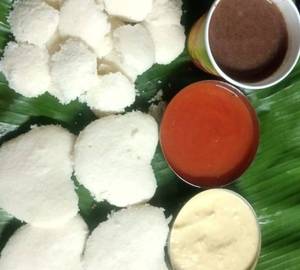 Heart Shape Mini Idle (4) + Button Idle With Chutney (18 Pieces, One Rupee Coin Size ) + Raagi Jaava