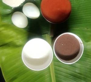 Idli (2) + boiled eggs (2) + ragi java + milk