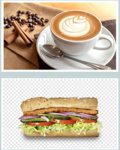 Cappuccino (reg) + Sandwich Combo