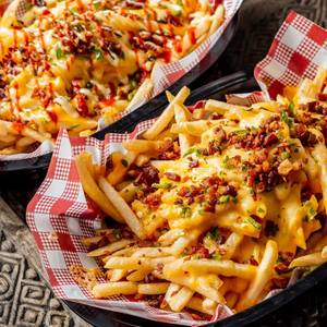 Chicken smash loaded fries