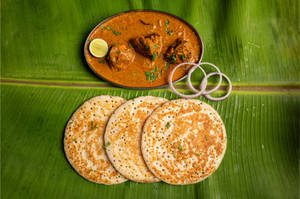 Kal Dosa [3 Pieces] With Chicken Curry