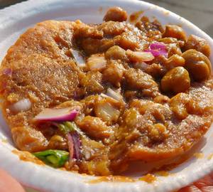 Dal Kachori With Chole Plate ( 2 Pc)