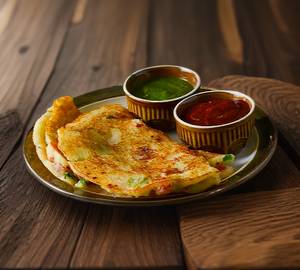 3 Soft Suji Cheela with Green Chutney