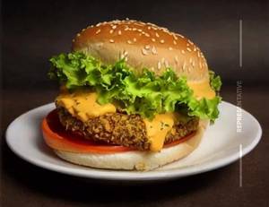 Veg schezwan burger