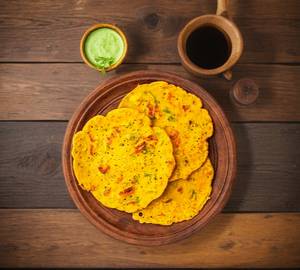 3 Suji Besan Mix Soft Cheela With Green Chutney