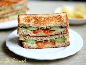 Veg mixed bread omelette