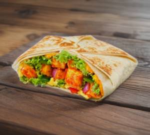 Tandoori Paneer Wrap with Italian pink sauce