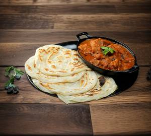 4 Parotta With Butter Chicken